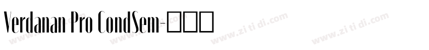 Verdanan Pro CondSem字体转换